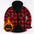 Thermal Shirt Men's Flannel Plaid Hooded Shirt with Fleece Thickened