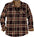 Plus Size Long Sleeve Plaid Shirt Loose Shirt in Khaki