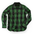 Cotton Long Sleeves Plaid Flannel Field Shirt Green