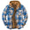 Classic Plaid Winter Lapel Ticken Hooded Warm Men Coat