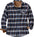 Plus Size Long Sleeve Plaid Shirt Loose Shirt in Khaki