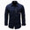 Military Style Lapel Zipper Design Long Sleeve Men's Shirt