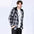 Hooded Casual Plaid Long-sleeved Shirt for Men in Red