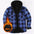 Thermal Shirt Men's Flannel Plaid Hooded Shirt with Fleece Thickened