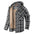 Men's Jacket Plaid Shirt with Fleece Hooded Outdoor Plaid Jackets