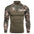 Camo Long Sleeve Outdoor Zipper Men's T-shirt