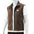 Loose Retro Brown Zipper Daily Hoodless Men's Vest