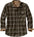 Plus Size Long Sleeve Plaid Shirt Loose Shirt in Khaki