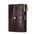 First Layer Cowhide RFID Leather Double Zipper Coin Men's Wallet