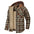 Men's Jacket Plaid Shirt with Fleece Hooded Outdoor Plaid Jackets