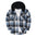 Hooded Casual Plaid Long-sleeved Shirt for Men in Red